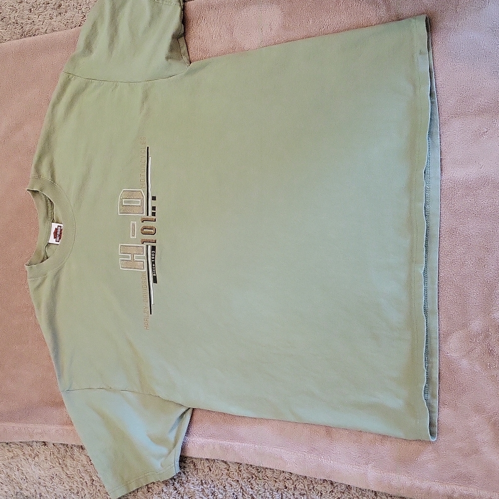 Men's 2XL Harley-Davidson T-Shirt Lt Green